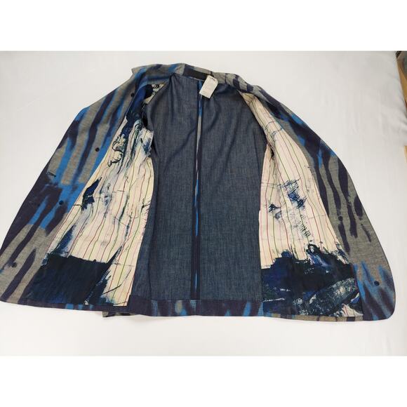 Robert Cavalli Just Cavalli Women's Abstract Pattern Notch Blazer Suit Jacket 40 - Picture 14 of 15